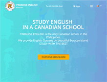 Tablet Screenshot of paradiseenglish.com